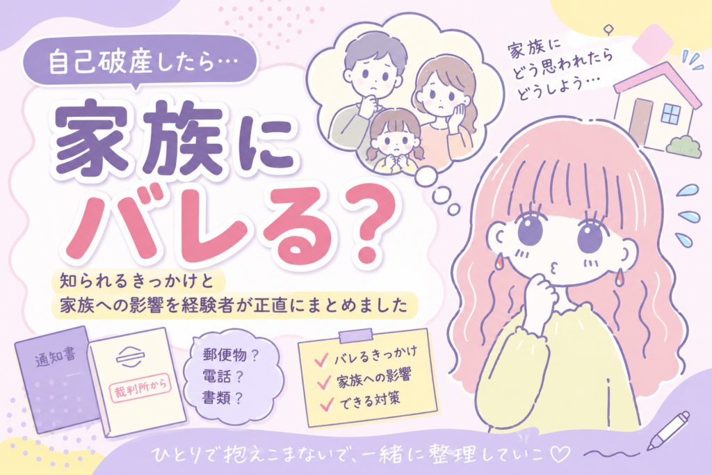 自己破産が家族にバレるきっかけや影響を心配するセキララ子