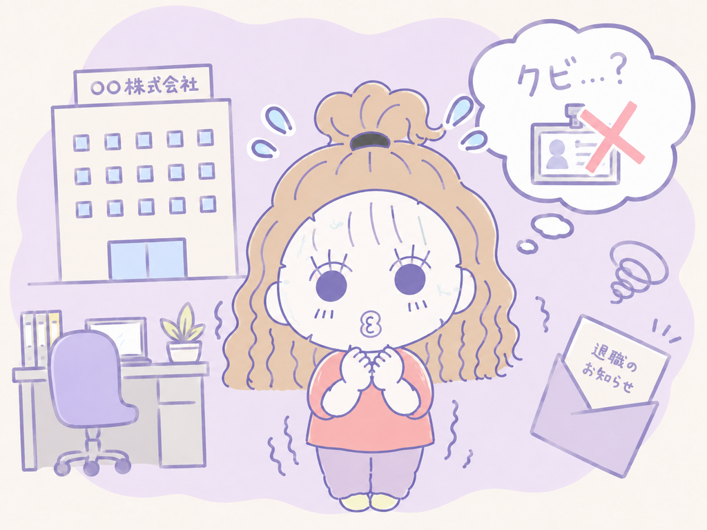 自己破産が会社にバレてクビになるのではと職場を思い浮かべて怯えるセキララ子